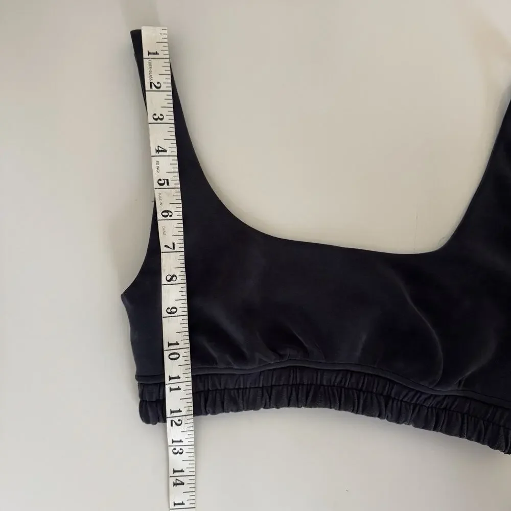 Lululemon Softstreme Bra Tank and High Rise Shorts Set Black/Grey Size 4